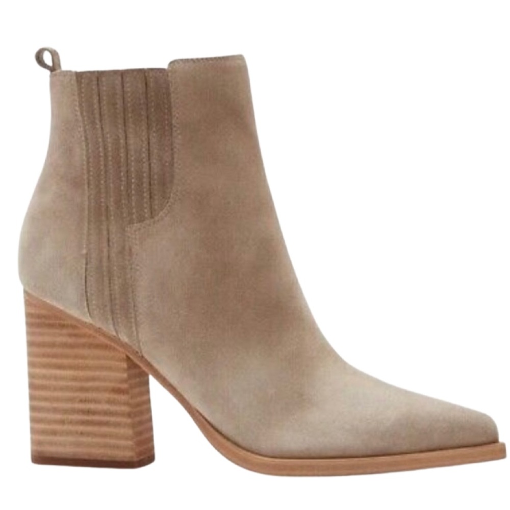 Marc Fisher Oshay Pointed-Toe Suede Ankle Boots